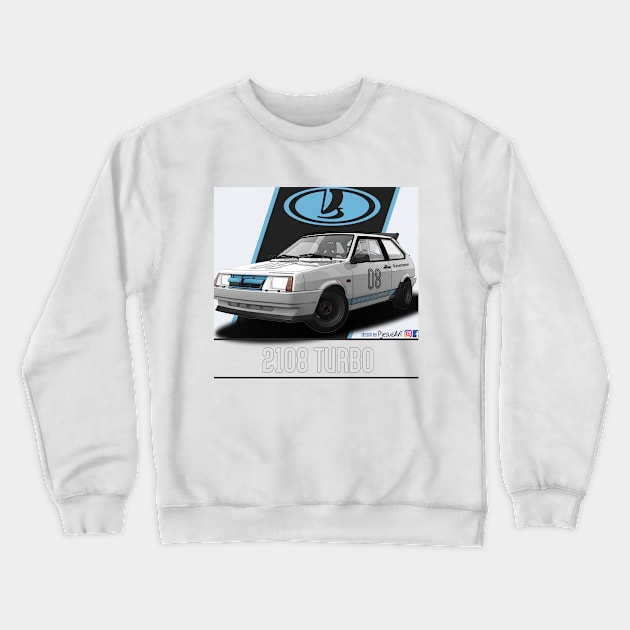 Lada 2108 Turbo 08 Crewneck Sweatshirt by PjesusArt